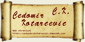 Čedomir Kotarčević vizit kartica